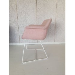 Smile - Stol - Hvid pulver lakeret / Stof Divina Melange / Kvadrat 
